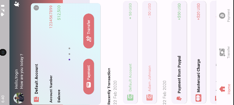 Flutter App UI Screenshot