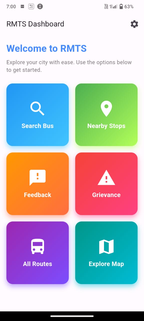 RMTS Mobile App Screenshot