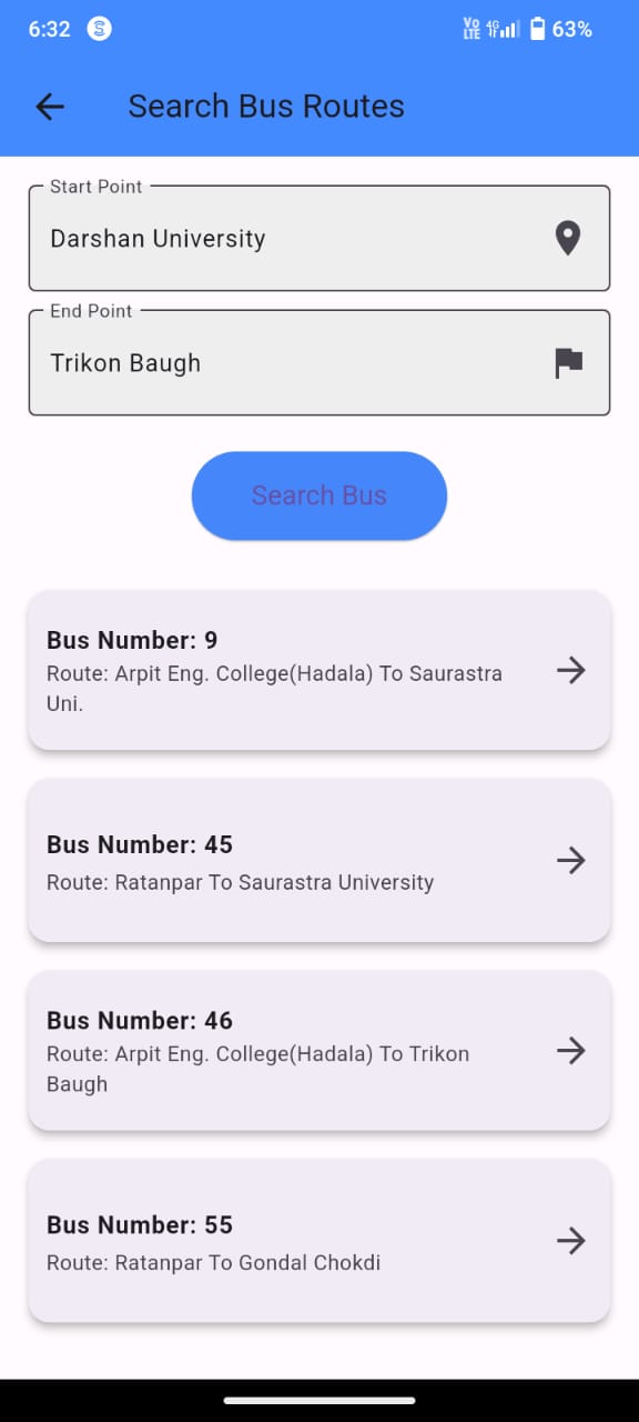 Search Bus Page
